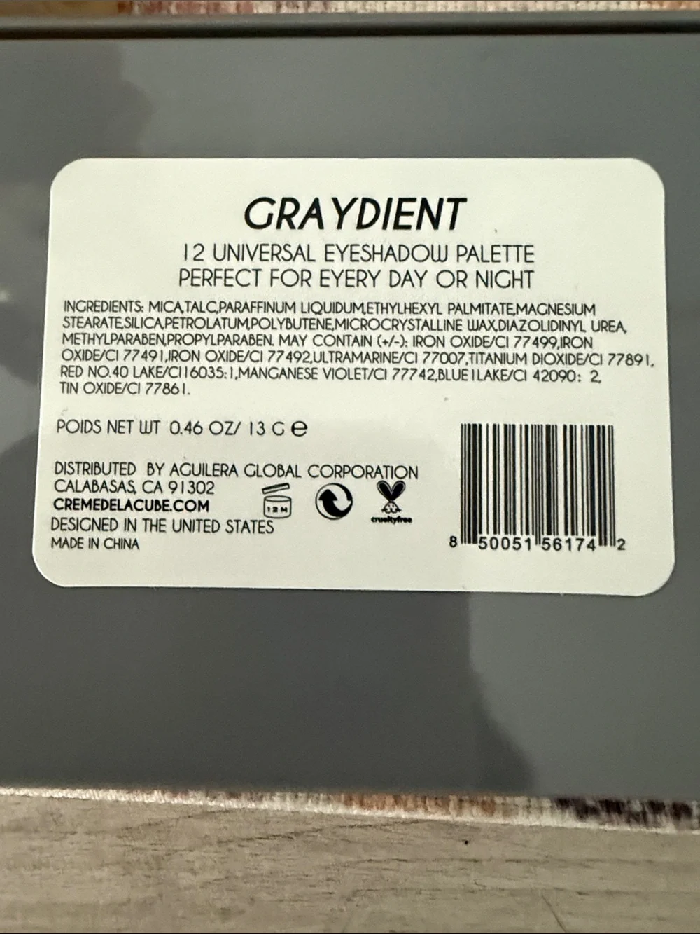 Creme de la cube eyeshadow palette 🆕 GRAYDIENT